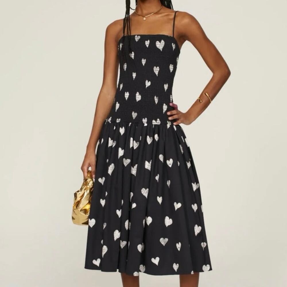 Autumn Adeigbo Winne fit and flare cotton midi Dress Size 6